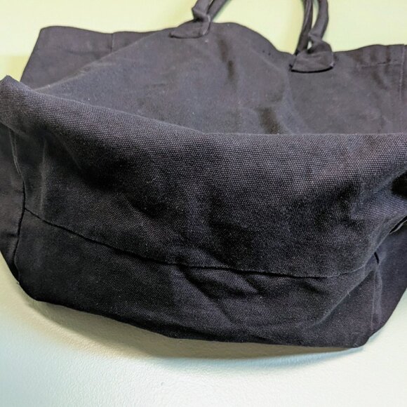 Isabel Marant Bouclé Canvas Logo Tote Bag Shopper Carryall Black Travel NWOT - Picture 6 of 9